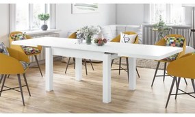 Rozkladací jedálenský stôl RALF biely pre 12 osôb