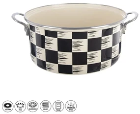 Kastról smalt ŠACHOVNICA Lem 5 l
