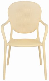 VERANO Svetlá broskyňová - MODERNÁ STOLIČKA DO KUCHYNE ZÁHRADY KAVIARNE (STOHOVATEĽNÁ)