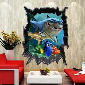 Veselá Stena Samolepka na stenu na stenu Hľadá sa Nemo a Dory