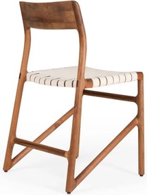 Biela/hnedá jedálenská stolička Fawn – Gazzda