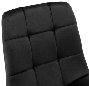 Jedálenská stolička DENVER zamatová, čierna