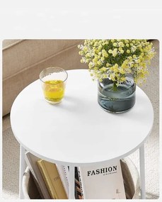 TRENDIE Stolík Flax biely