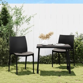 Záhradné stoličky 2 ks antracitové 50x46x80 polypropylén 364729