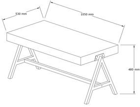 Dizajnový konferenčný stolík Isabella 105 cm borovica