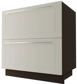 Kuchynská skrinka D2E/80 Quantum vanilla mat/lava