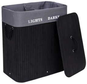 Bambusový kôš na bielizeň 100 L MARCUS čierny