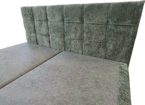 Čalúnená posteľ boxspring DIRELIS VIBE 180x200 cm tmavozelená Matrac: Bonell pružinová matrac