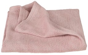 Ružová pletená detská deka z bio bavlny 80x80 cm Lil Planet – Roba