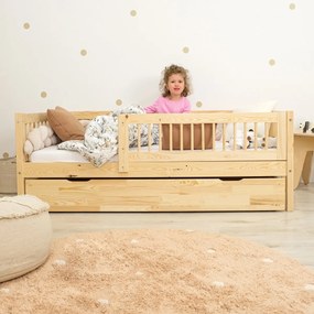 Ourbaby® 35985-0 Children's bed Teddy Plus - natural posteľ + úložný priestor 180x80 cm prírodná