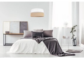 Závesné svietidlo Juta, 1x jutové/biele textilné tienidlo, (fi 45cm), w