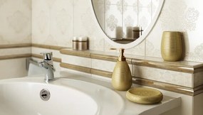 Erga Gold, pohár na zubné kefky na postavenie, zlatá štruktúrovaná, ERG-06303