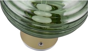 Zelené sklenené LED nástenné svietidlo na USB ø 15,5 cm Earl – Reality