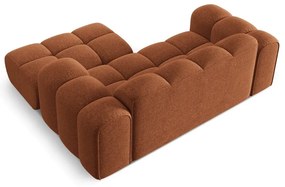 Terakotová ženilková rohová pohovka (pravý roh/s leňoškou) Treno – Cosmopolitan Design