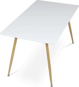 Jedálenský stôl HT-W1214 biely / naturálny