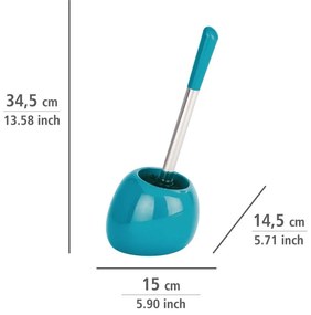 Petrolejovomodrá toaletná kefa Wenko Polaris Petrol