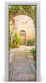 Fototapeta samolepiace dvere romatická ulice 85x205 cm