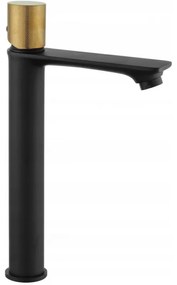 Mexen Royo One Vysoká Umývadlová batéria, čierna-zlatá, 72211-75