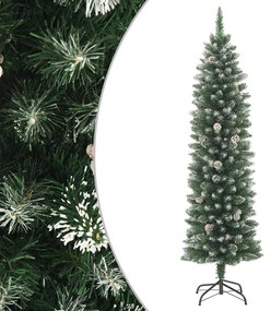Umelý úzky vianočný stromček s podstavcom 210 cm PVC 345167