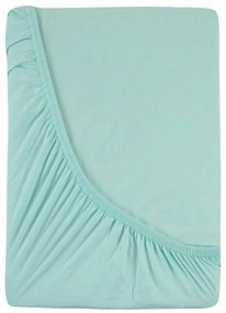 Kvalitex Luxusné bavlnené JERSEY prestieradlo s lycrou 120x200 cm - mentolová