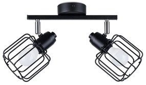Bodové svietidlo Beluci, 2x čierne drôtené tienidlo, (možnosť polohovania)