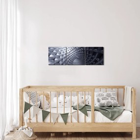 Obraz - Abstrakcia 3D (s hodinami) (90x30 cm)