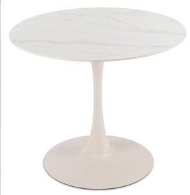 Stôl ALDO 90 cm biely/kašmírový