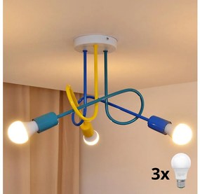 LED Detský prisadený luster OXFORD 3xE27/15W/230V