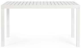 Záhradný stôl linde 130 x 68 cm biely MUZZA