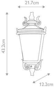 Elstead BT7-M - Vonkajšie nástenné svietidlo BALTIMORE 1xE27/60W/230V IP44 bronzové