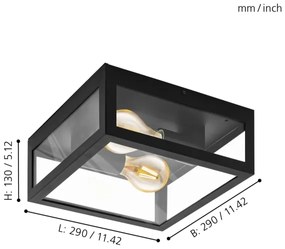 Eglo 94832 - Vonkajšie svietidlo ALAMONTE 1 2x60W IP44