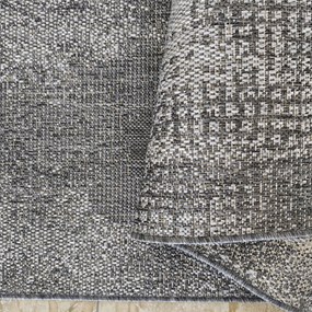 DY Sivý obojstranný koberec z lana s abstraktným vzorom Zara 10 Rozmer: 80x150 cm
