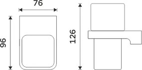 Nimco Držiak na kefky MAYA čierna - MAC 29058H-90