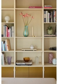 Fialová sklenená ručne vyrobená váza (výška 18 cm) Bloom – Hübsch