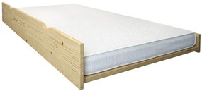 Detská poschodová posteľ z masívu borovice HONZA - 200x90 cm - prírodná