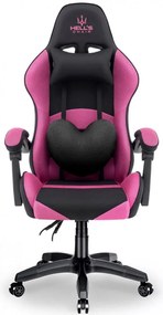 Herné kreslo Rainbow Pink-Black Mesh
