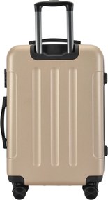 Stredný kufor so 4 kolieskami 65x44,5x27 cm, veľkosť M, šampanská farba