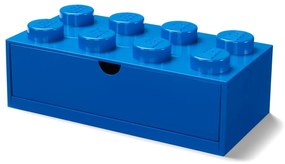 Modrý stolový box so zásuvkou LEGO®, 31 x 16 cm