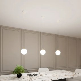 Luster na lanku ROYAL 1xE14/10W/230V pr. 14 cm biela