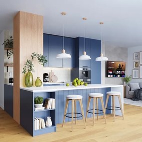 Sollux SL.1323 - Luster na lanku INDY 1xE27/15W/230V pr. 38 cm biela