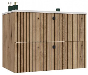 Závesná skrinka s umývadlom TIGO 2S 80 cm dub evoke