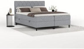 Sivá boxspring posteľ s úložným priestorom 180x200 cm Gwen – Maison de Rêve