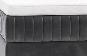 Posteľ Lusaka 180x200 cm, stredne šedá látka