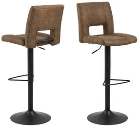 Dizajnová barová stolička Nerine, svetlo hnedá a čierna