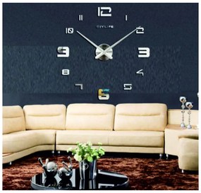 Moderné nalepovacie nástenné hodiny | 3D hodiny 12S021 Wall clock HEU+