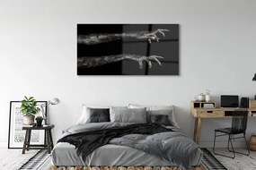 Obraz plexi Čierne pozadie špinavé ruky 140x70 cm