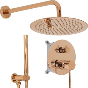 Sprchový komplet REA LUNGO DIAMOND + BOX s podomietkovou batériou, meď lesk