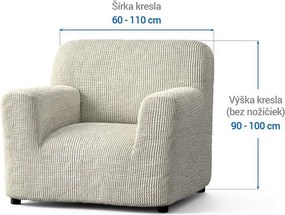 Bielastické poťahy COSTINA smotanová kreslo (š. 60 - 110 cm)
