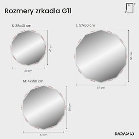 Atypické zrkadlo s LED osvetlením G11