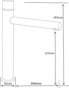 Mexen ELBA One - VYSOKÁ BATERIA UMYVADLOVÁ, Čierna/Chróm, 74111-77